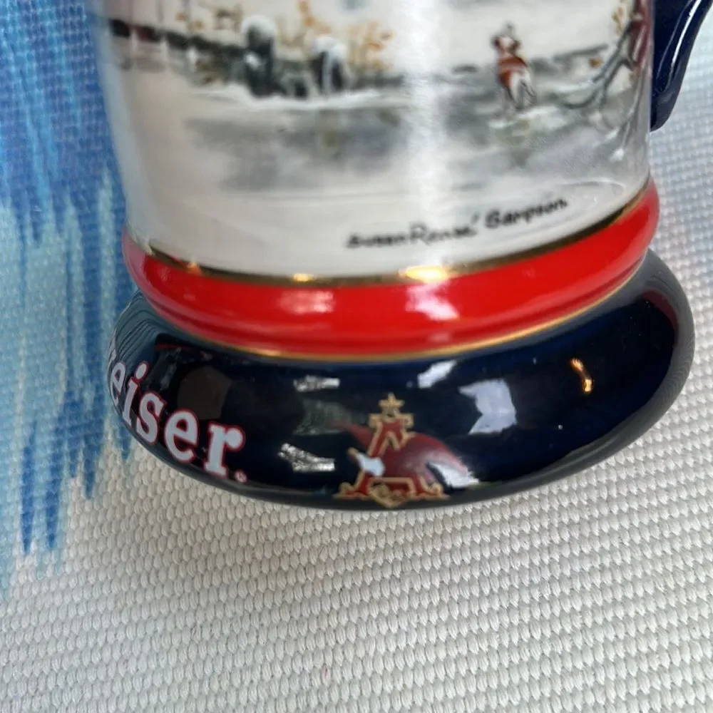 Vintage 1990 Budweiser Beer Stein “An American Tradition” Clydesdales